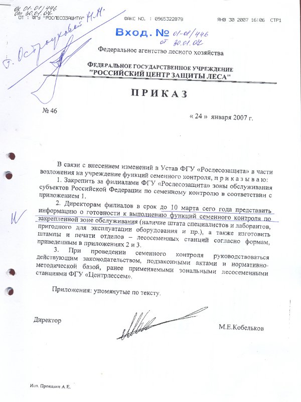 образец приказ о создании отдела